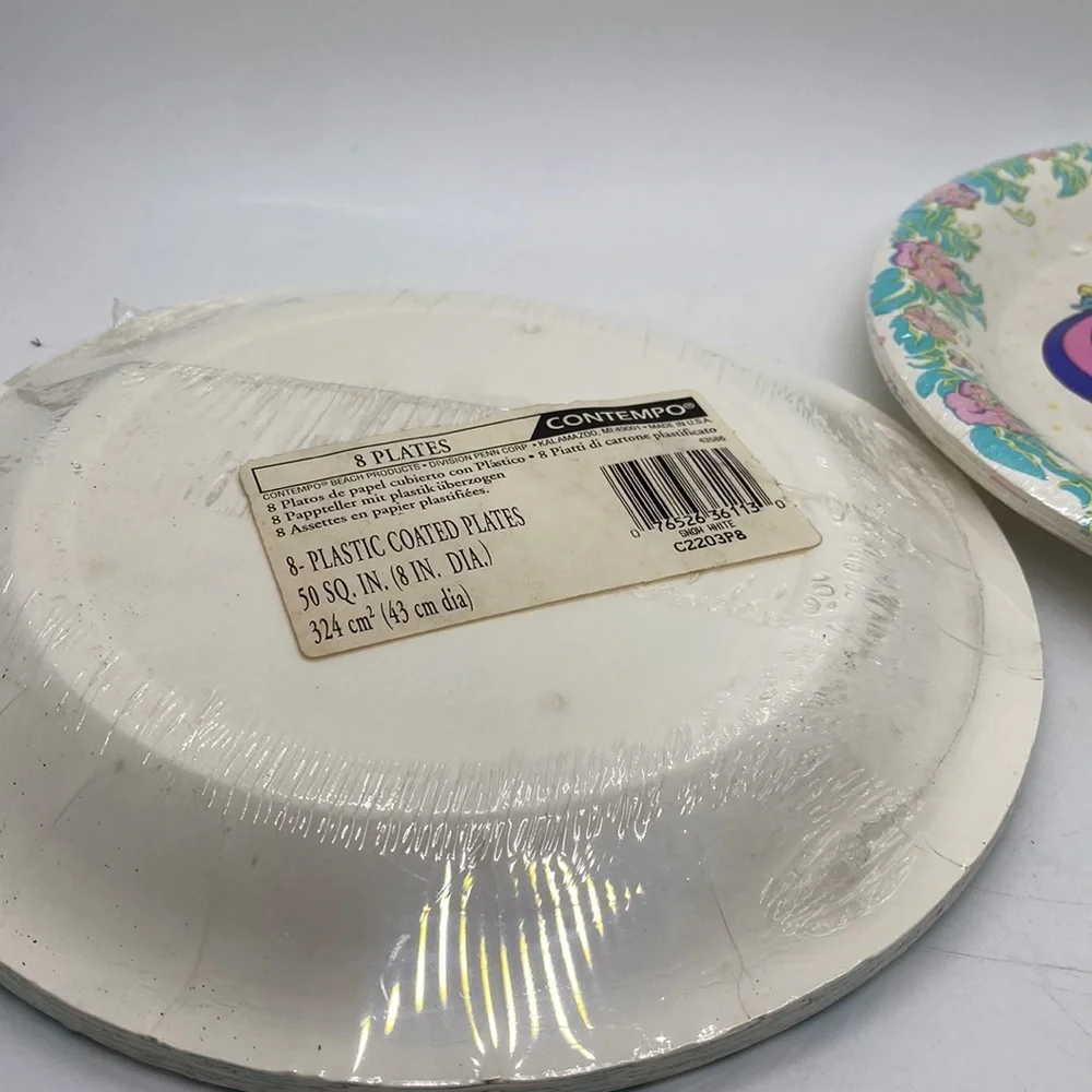 Vtg Snow White Paper Plates